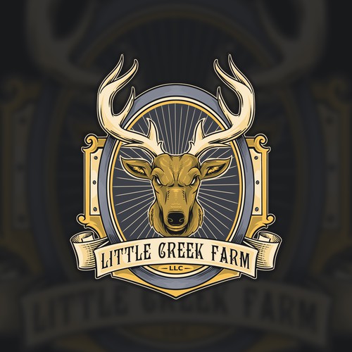 logo vintage concept for Little Greek Farm LLC