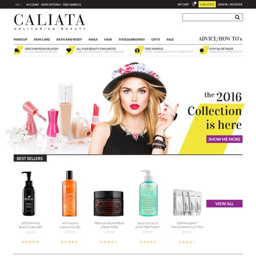 Design for online makeup store