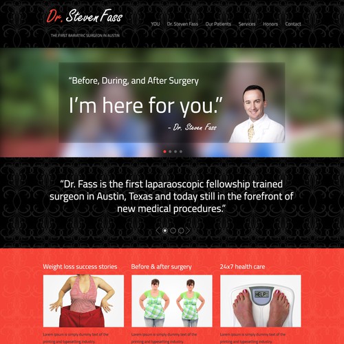 2 Page Web Design: Weight Loss Fass