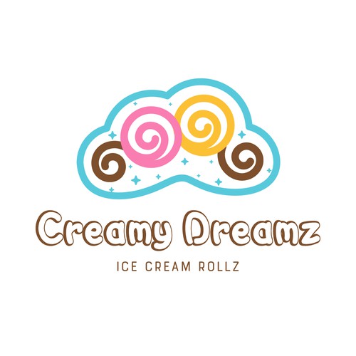 fun logo for ice cream roll