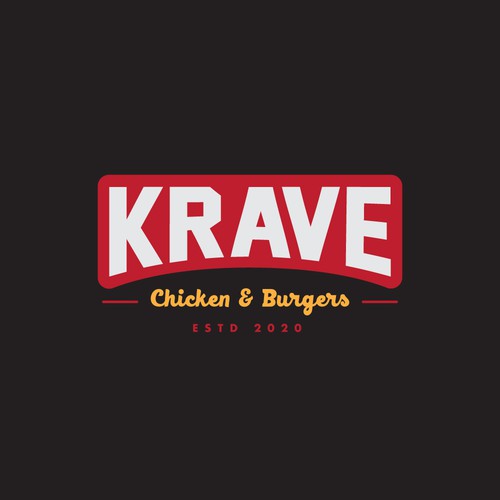 Logo for Krave Chicken & Burgers