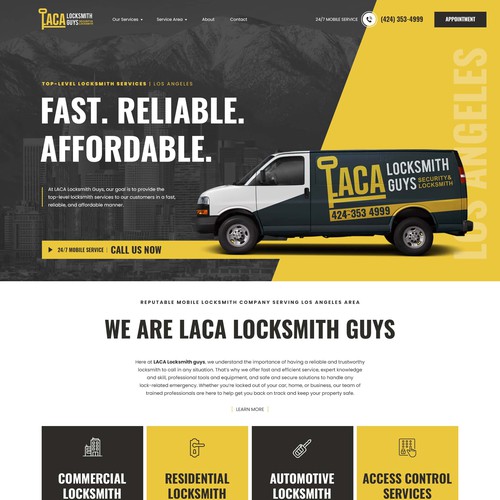 Website designer needed for a growing family owned locksmith business in los angeles