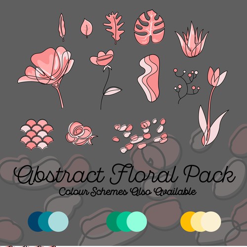 Abstract Floral Vector package. 