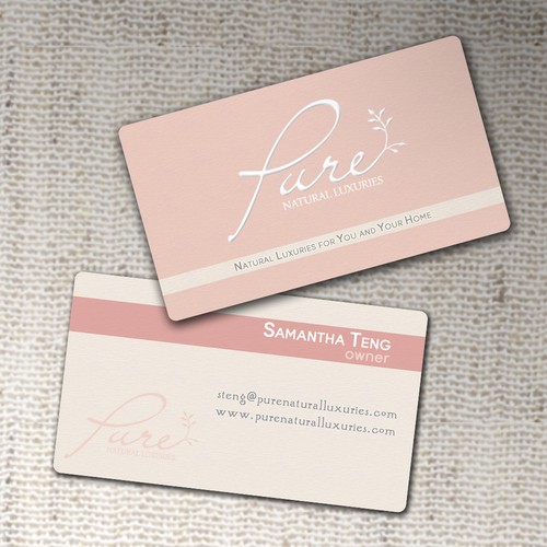 Business Card wanted for Pure. Natural Luxuries