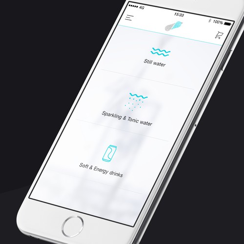 E-Commerce Beverage iOS App - White Version