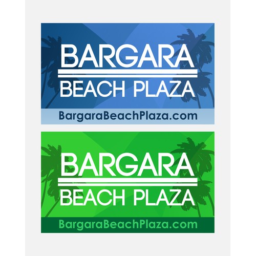 Create a new large advertising sign for "Bargara Beach Plaza" shopping complex.