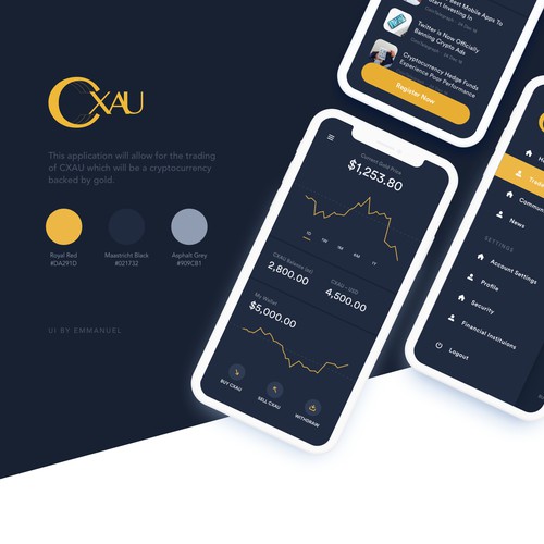 App Design for Cryptocurrency App