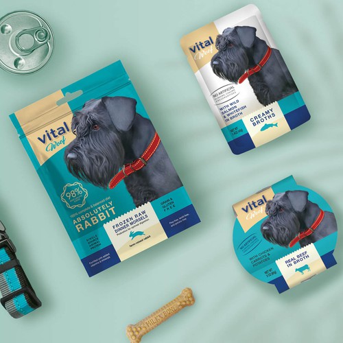 Dog food packaging