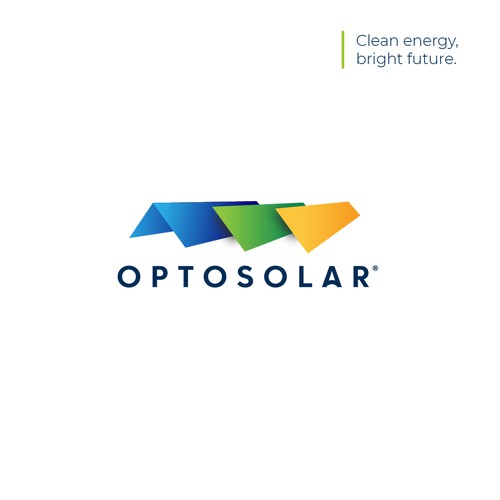 unusual solar logo design for Optosolar, a company that sells and instal solar equipment. 