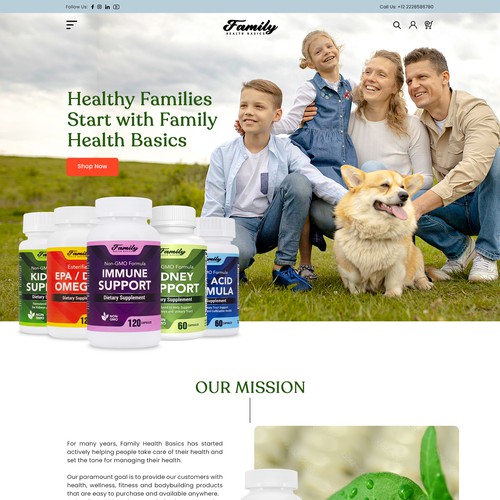 Family Nutrition Company Homepage