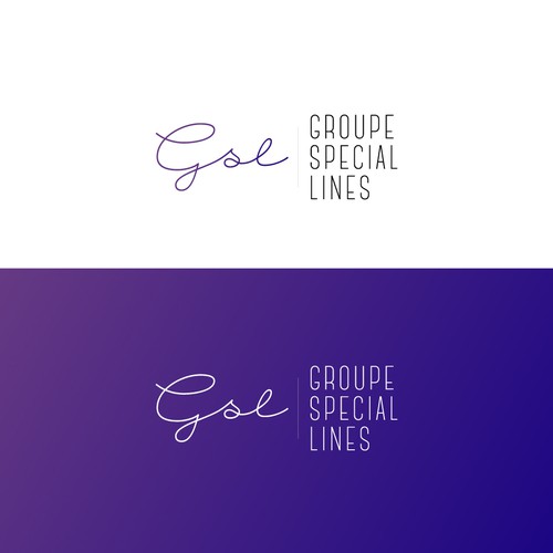 Minimal logo concept for GSL Groupe Special Lines