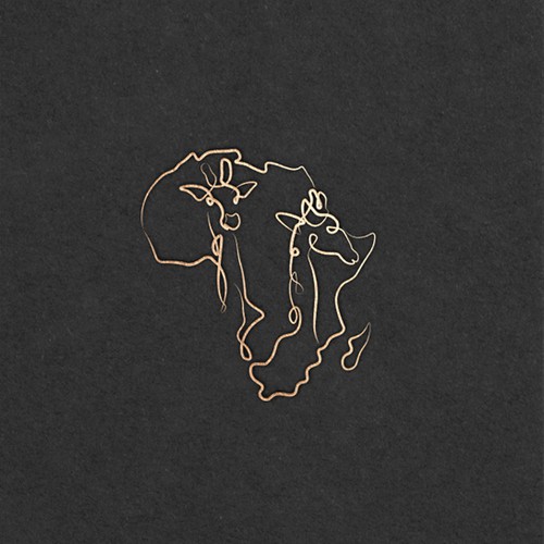 Unique, catchy design of the African continent