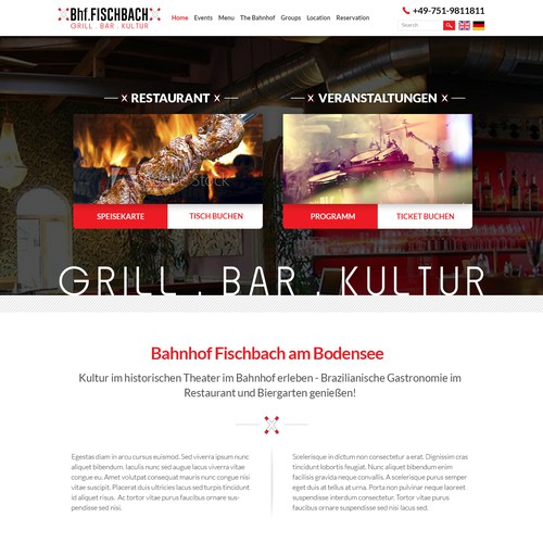 Website design for Restaurant 