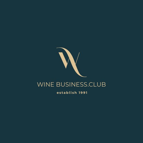Wine business club Logo concept