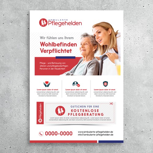 6-seitiger Flyer für im modernen Design