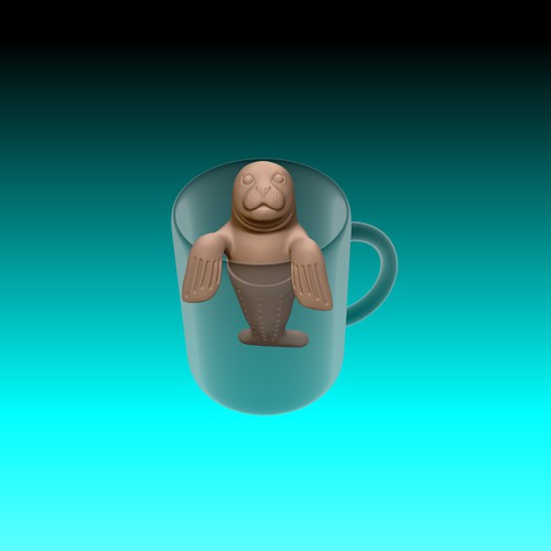 Cute Seal/Sea Lion Silicone Tea Infuser 3D