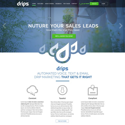 Drips.com home page design!