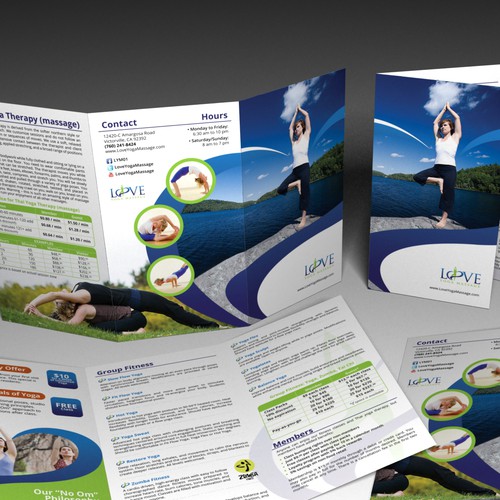 brochure design for Love Yoga Massage