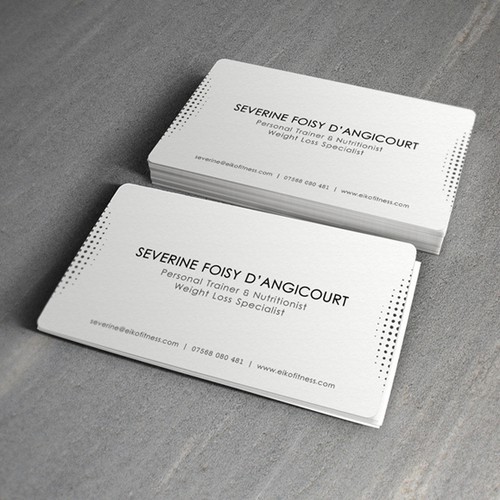 Create winner business card for a personal trainer
