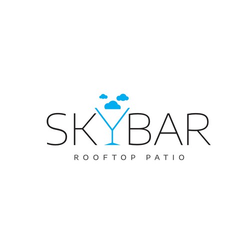Design a modern Rooftop Patio Logo: SKYBAR (we don't serve Martinis)