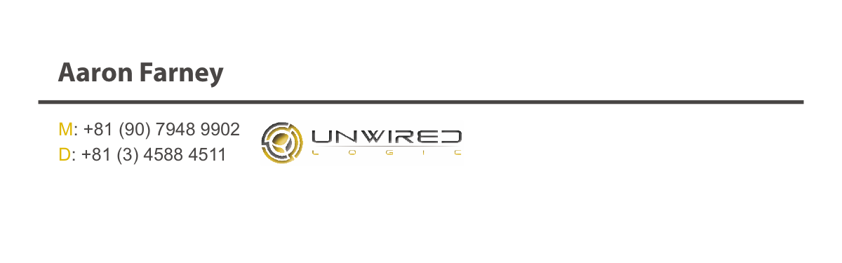 Unwired Logic signature and logo modifications