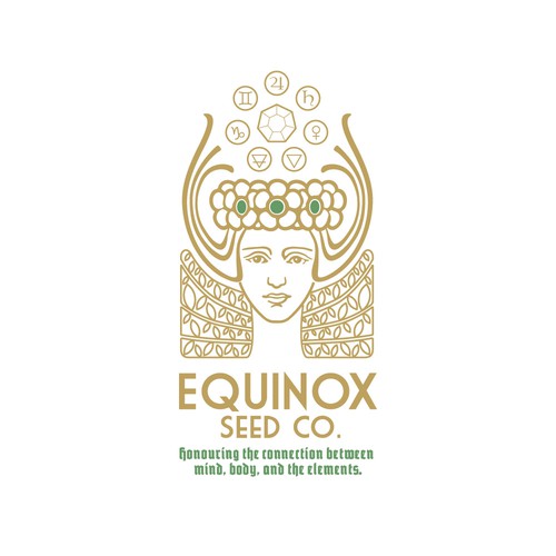 Vitchy logo concept for Equinox Seed Co.