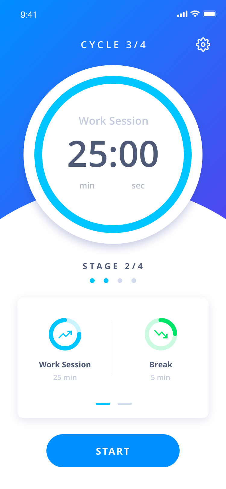Design a beautiful Pomodoro app