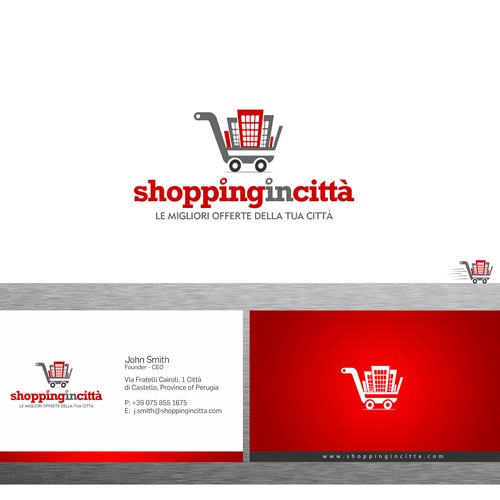 Help Shoppingincittà (in English means Cityshopping) with a new logo and business card