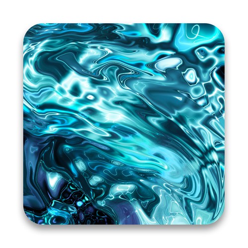 Abstract liquid water design for mousepad