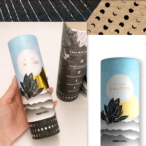 Packaging design for Yoga Junkies' Smudge Kit