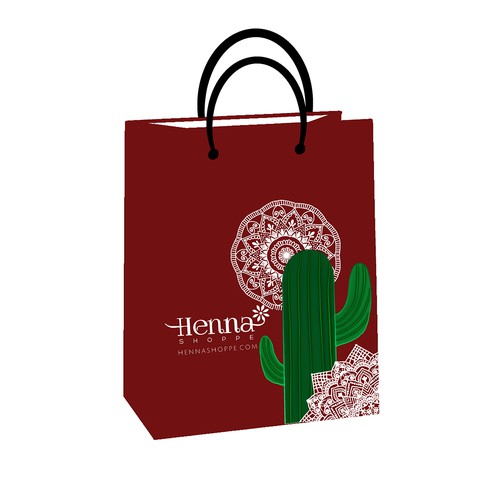 Shopping bag concept for Henna Shoppe