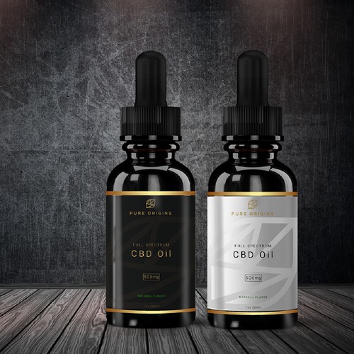 Label design for Pure Origins Hemp CBD Tincture
