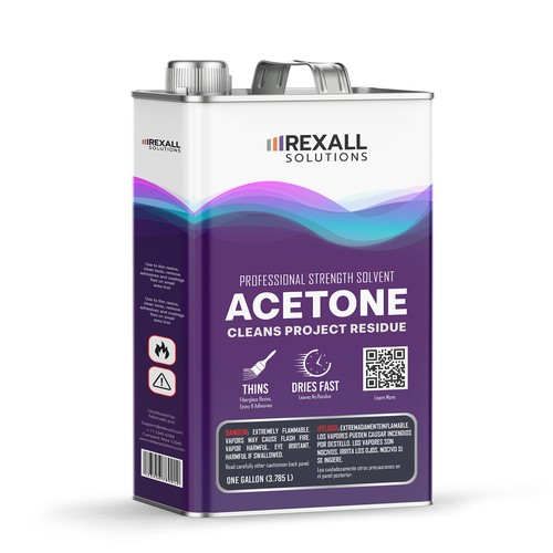 Solvent Packaging Retail Label Design