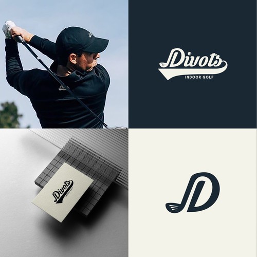 Indoor golf simulator Sports business logo design 2023