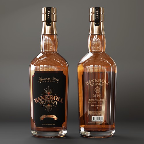 Label for whiskey bottle