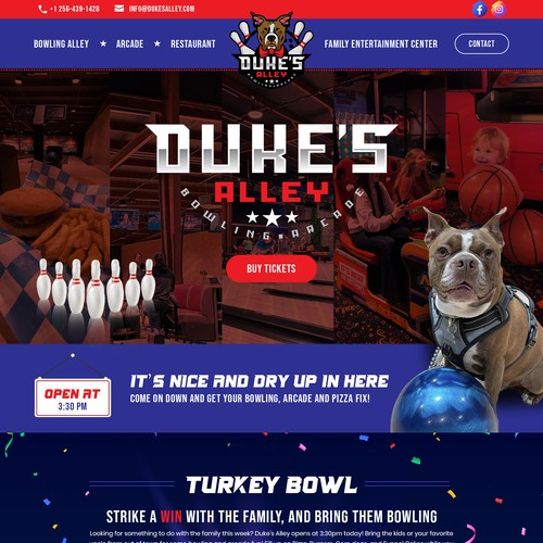 Create a fun website for a Bowling Alley - Arcade - Family Entertainment Center