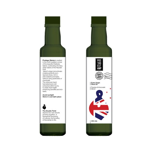 Label for an olive oil company.