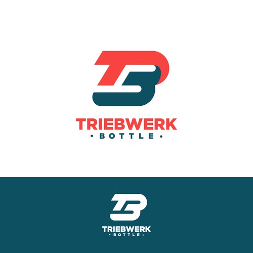 Bold, Strong and Clean lettermark Logo for Triebwerk Bottle