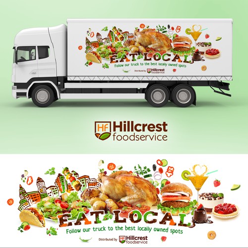 Truck Wrap Design for food distributor specializing in local restaurants