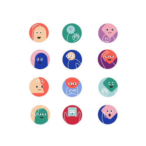 Default avatars with emojis
