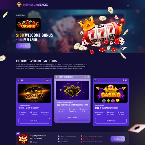 Casino Landing page