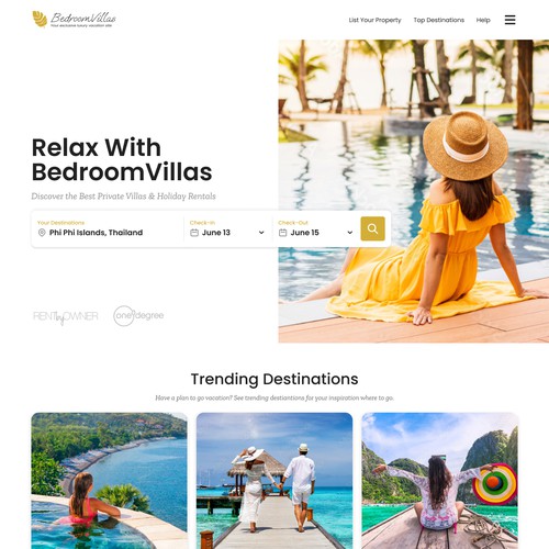 Vacation Rental Booking Web Design