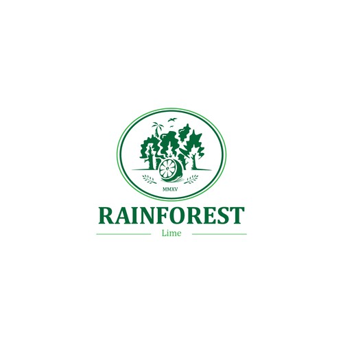 classic modern logo for rainforest lime