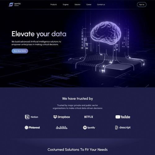 Semla Landing Page Design