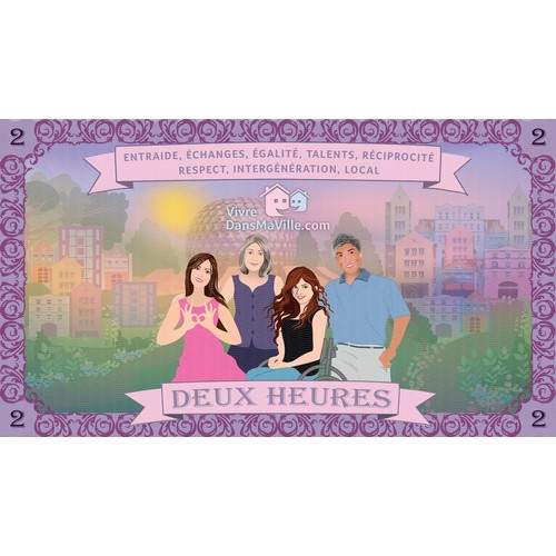A design of a community currency bill-" Two Hours bill" for a Time Exchange Network... 