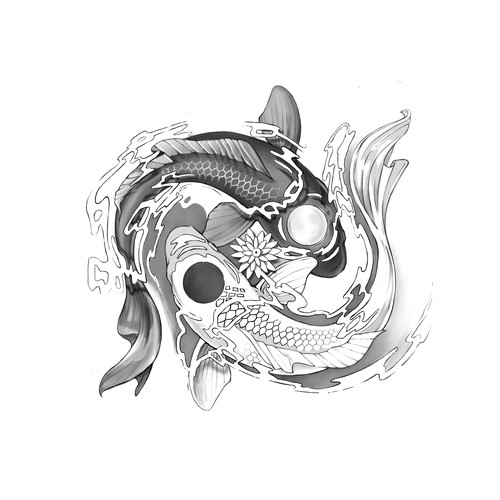 Pisces Yin & Yang Tattoo