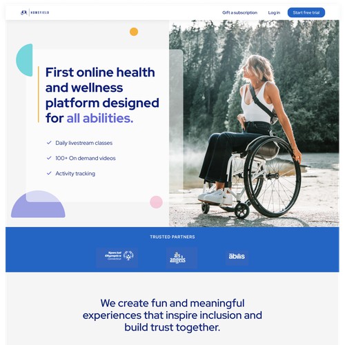 High Accessibility Landing Page