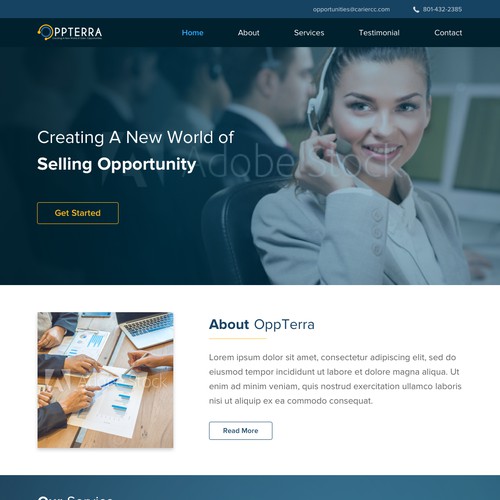 Web Design Concept for OppTerra