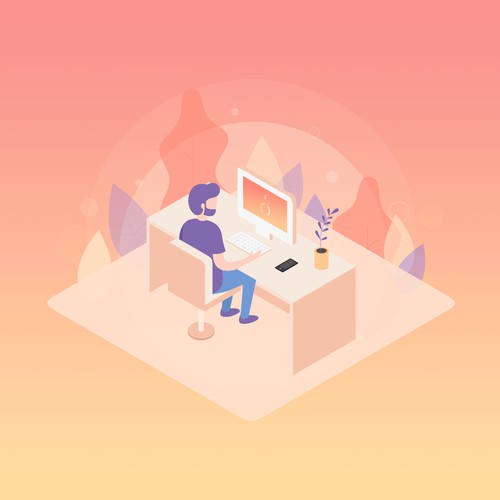 Illustration for a Productivity App Homepage