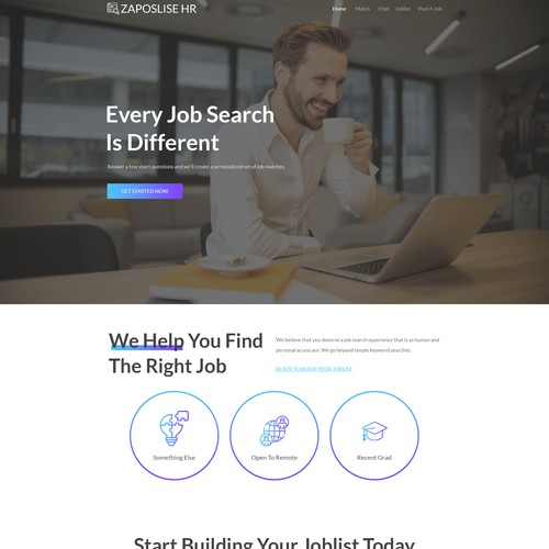 Web designer that understands clean design for innovative job search app website needed